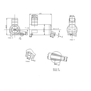 0-593-62 12V Vane Type Windscreen Washer Pump Bottle Push Fit