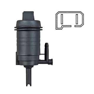 0-594-06 12V Single Outlet Vane Type Windscreen Washer Pump Renault