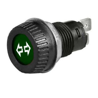 0-609-57 Green Turn Signal Warning Light Supplied Without 9mm BA9s Bulb