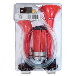 0-642-00 Twin Tone Air Horns with a 12V Compact Air Compressor