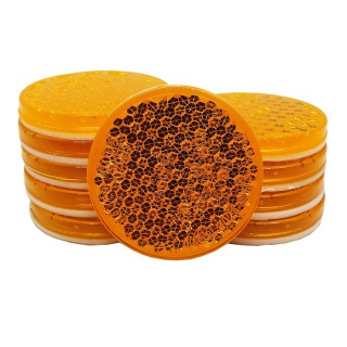 0-665-80 Pack of 10 Round Amber Self Adhesive Reflex Reflectors