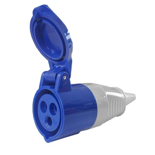 0-684-19 Durite 230Vac 16A Blue Trailing Outdoor Socket