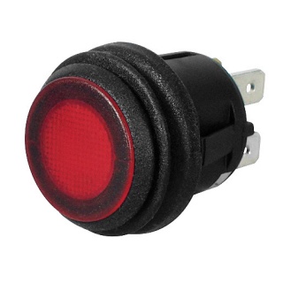 0-690-55 On-Off Single-pole Push Switch Red LED 10A