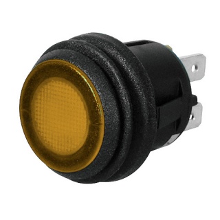 0-690-60 On-Off Single-pole Push Switch Amber LED 10A