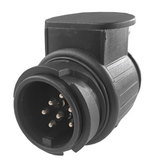 0-695-66 7-Pin 12N to 13-Pin Thermoplastic Caravan Plug Adaptor