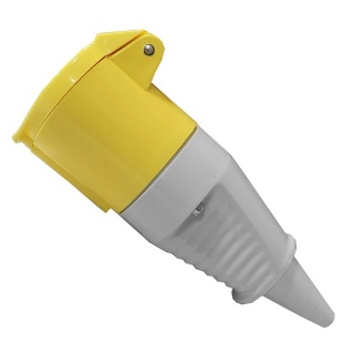 0-698-19 Durite 110V 16A Yellow Outdoor Trailing Socket