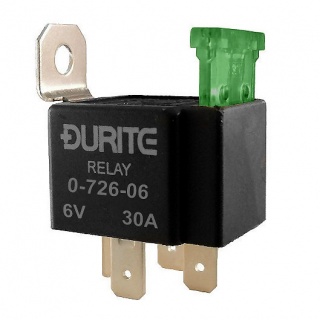 0-726-06 Durite 6V Mini Fused Make and Break Relay