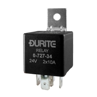 Durite 24V 2 x 10A Double Make and Break Relay | Re: 0-727-34