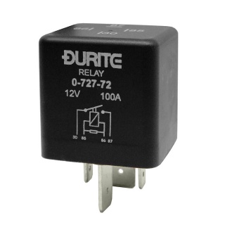 0-727-72 Durite 12V 100A Mini Heavy-duty Make and Break Relay with Resistor