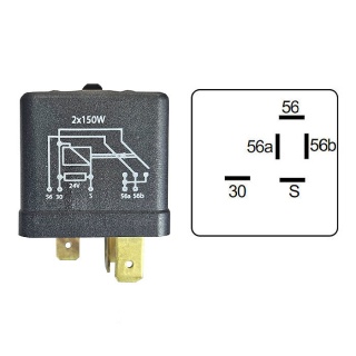 0-728-04 Durite 24V 12A Latching Changeover Relay with Resistor