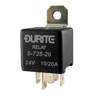 Durite 24V 10A-20A Changeover Relay with Inbuilt Diode | Re: 0-728-26