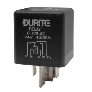0-728-42 Durite 24V 40A-50A Mini Heavy-duty Changeover Relay