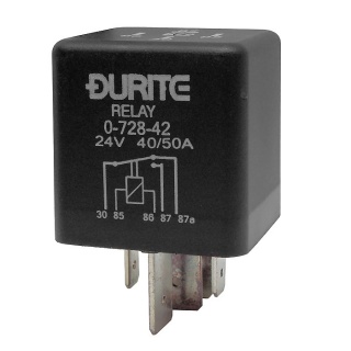 Lucas SRB511 24V 28RA 5-Pin Mini Changeover Relay - 10/20 Amp, Same As Durite 0-728-24