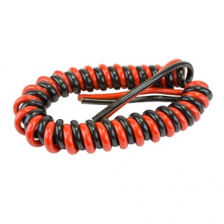 0-733-25 Durite 2 Core 3M Twisted Red And Black Retractable Cable 130A