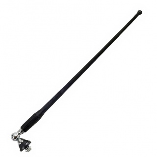 0-735-00 400mm Single Section Black Rubber Aerial