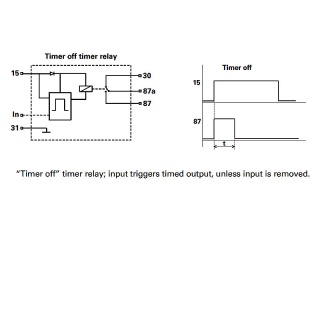 0-740-74 Durite 12V Pre-programmed Timer Off Relay 6 Second Delay