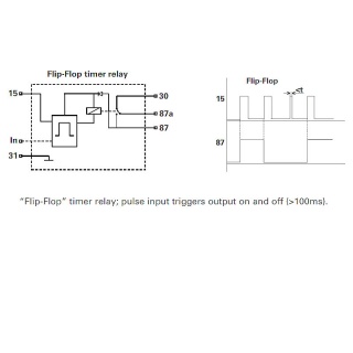 0-740-95 Durite 12V Pre-programmed Pulse Input Flip-Flop Relay