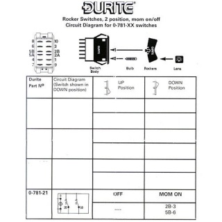 0-781-51 | Durite 12-24V Off-Momentary On LED Rocker Switch