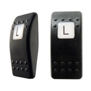 0-795-50 White Lens Rocker Switch Cover - Left Symbol Lens