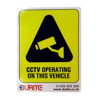 0-870-52 CCTV Operating On This Vehicle - Large Sign