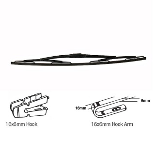 0-896-17 Heavy-Duty 40 Inch  1000mm Wiper Blade - Hook Fitting
