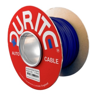 0-931-02 100m x 0.75mm² Blue 14A Single Core Thin Wall Auto Electric Cable