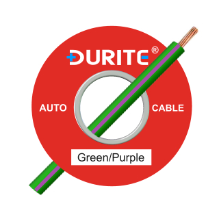 0-932-46 100m x 1.00mm² Green-Purple 16.5A Auto Single Core Cable
