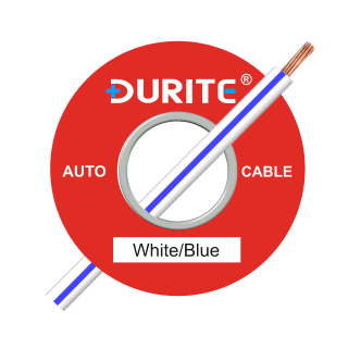 0-932-72 100m x 1.00mm² White-Blue 16.5A Auto Single-core Cable
