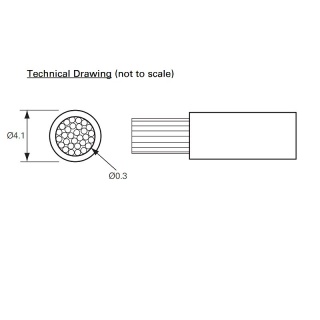 0-936-01 30m x 4.50mm² Black 42A Single-core Thin Wall Auto Electrical Cable