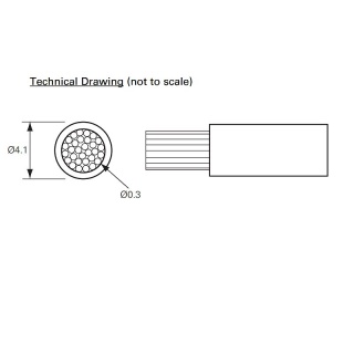 0-936-01 30m x 4.50mm Black 42A Single-core Thin Wall Auto Electrical Cable