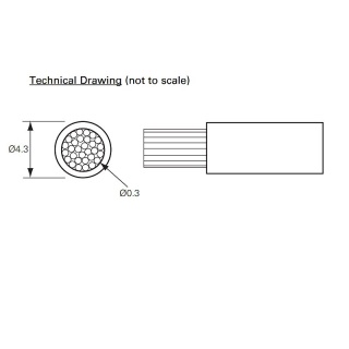 0-937-01 30m x 6.00mm Black 50A Single-core Thin Wall Auto Electrical Cable