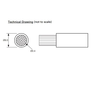0-940-05 30m x 10.00mm² Red 70A Single-core Thin Wall Auto Electrical Cable