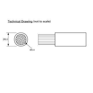 0-940-05 30m x 10.00mm Red 70A Single-core Thin Wall Auto Electrical Cable