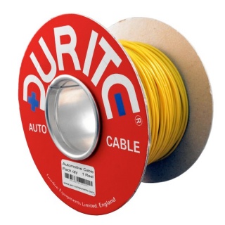 0-942-08 50m x 1.00mm² Yellow 8.75A Auto Single Core Cable