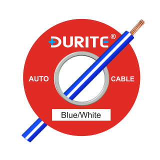 0-942-27 50m x 1.00mm² Blue-White 8.75A Auto Single-core Cable