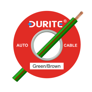 0-942-43 50m x 1.00mm² Green-Brown 8.75A Auto Single-core Cable