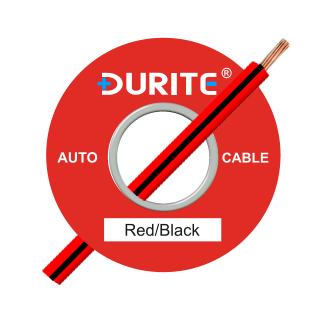 0-942-51 50m x 1.00mm² Red-Black 8.75A Auto Single Core Cable