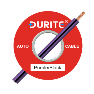 0-942-61 50m x 1.00mm² Purple-Black 8.75A Auto Single Core Cable