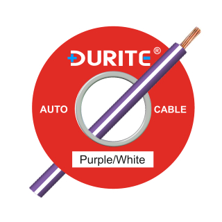 0-942-67 50m x 1.00mm² Purple-White 8.75A Auto Single-core Cable