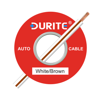 0-942-73 50m x 1.00mm² White-Brown 8.75A Auto Single Core Cable