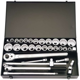 00335 | Metric and Imperial Socket Set 3/4'' Square Drive (31 Piece)