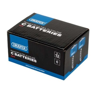 03978 | Draper PowerUP Ultra Alkaline C Batteries (Pack of 12)
