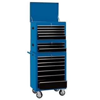 04593 | Combination Roller Cabinet and Tool Chest 15 Drawer 26'' Blue