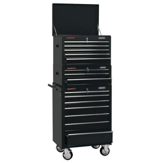 04594 | Combined Roller Cabinet and Tool Chest 15 Drawer 26'' Black