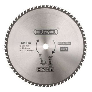 04904 | TCT Multi-Purpose Circular Saw Blade 355 x 25.4mm 66T