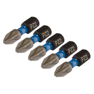 04951 | Draper Expert PZ-Type Impact Screwdriver Bits No.2 x 25mm 1/4'' Hex (Pack of 5)