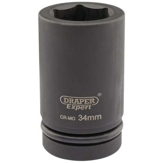 05148 | Draper Expert HI-TORQ® 6 Point Deep Impact Socket 1'' Square Drive 34mm