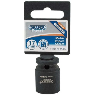 06877 | Draper Expert HI-TORQ® 6 Point Impact Socket 3/8'' Square Drive 17mm