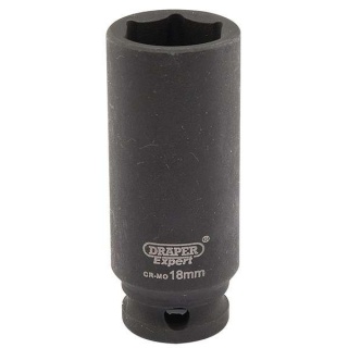 06891 | Draper Expert HI-TORQ® 6 Point Deep Impact Socket 3/8'' Square Drive 18mm