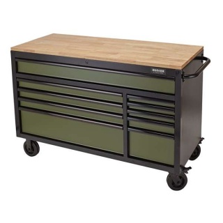 08236 | BUNKER® Workbench Roller Tool Cabinet 10 Drawer 56'' Green